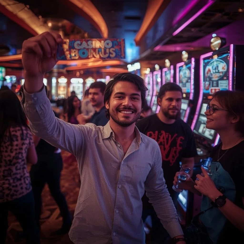 una persona con un bonus del casinò WIN CASINO